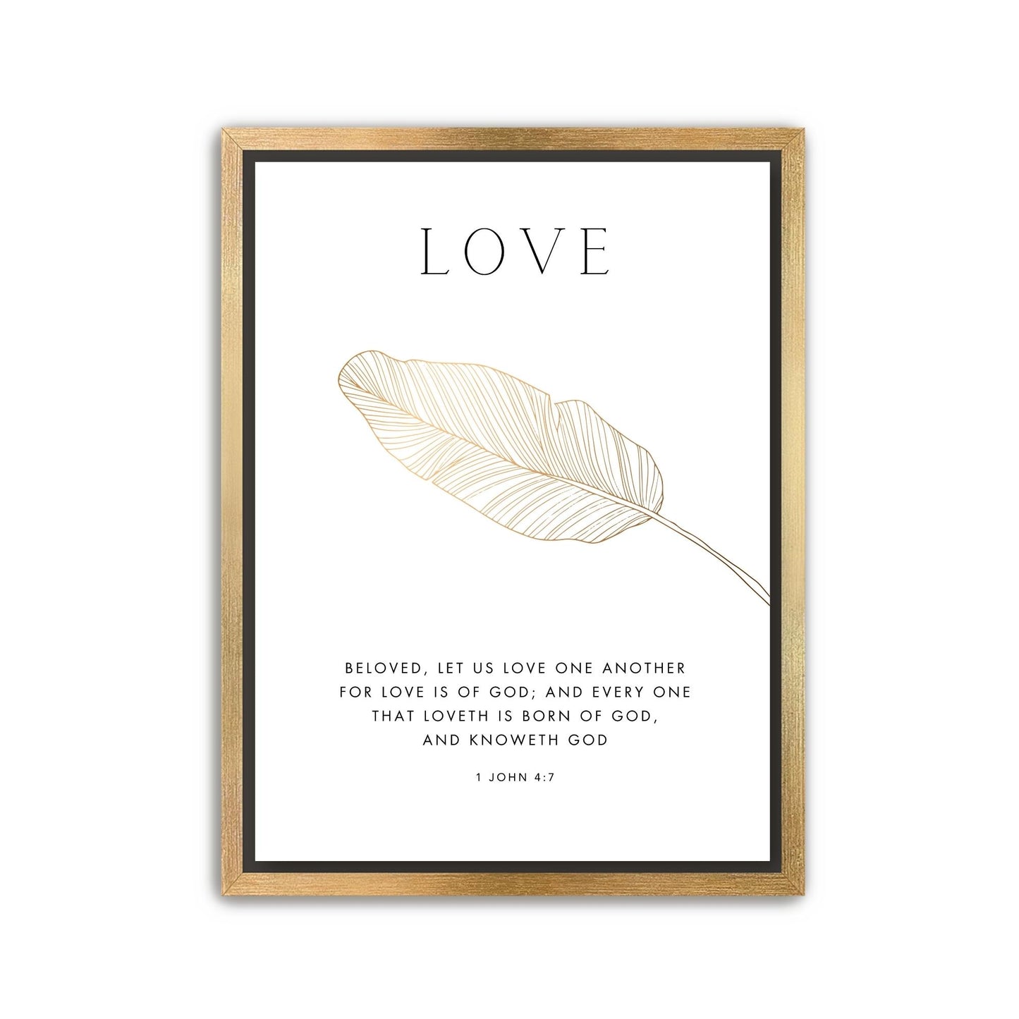 Gold Leaf - Faith Hope Love Canvas