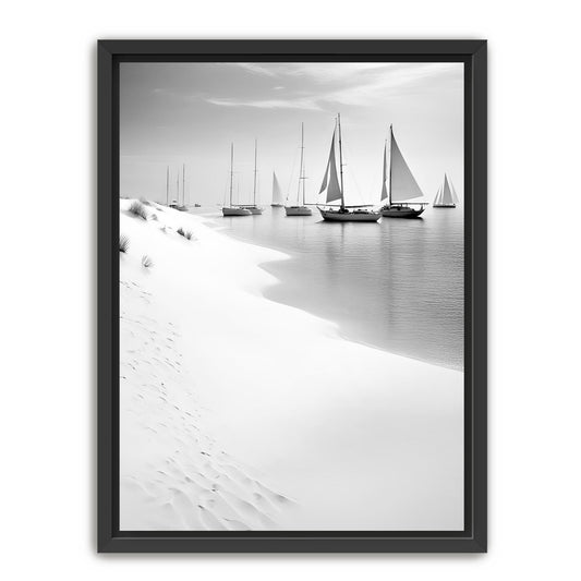 Set Sail Black + White Canvas