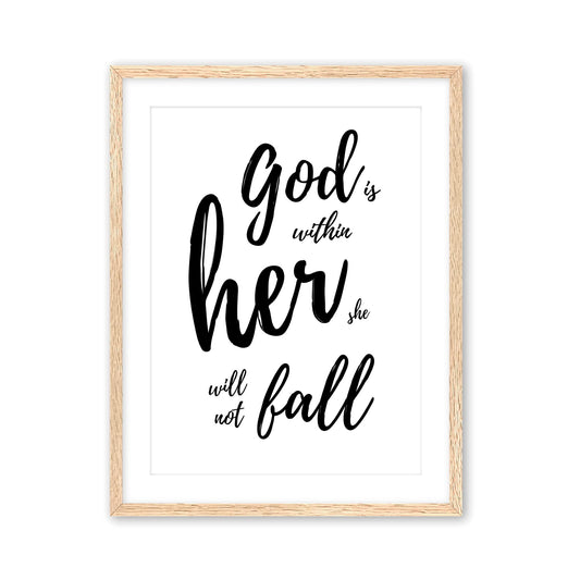 God is Within Her Print