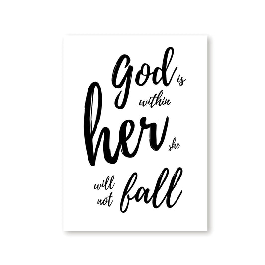 God is Within Her Print