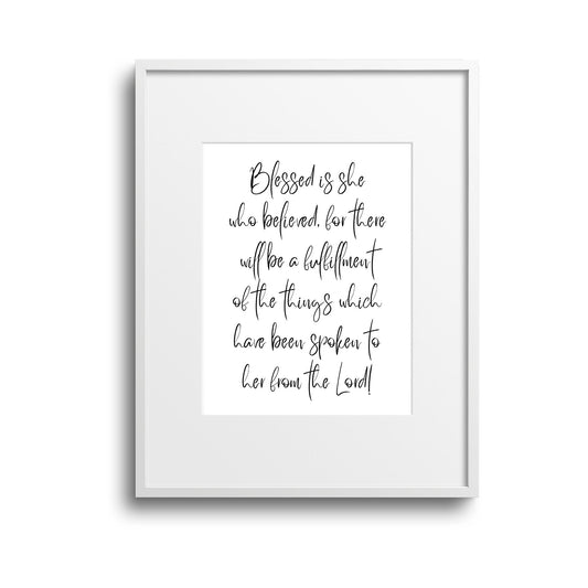 Blessed is She Print