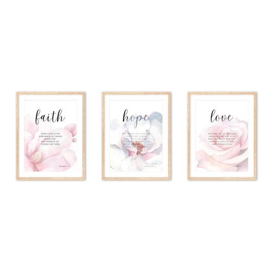 Bloom Faith Hope Love - Art Set