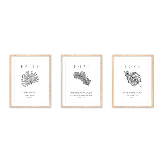 The Palm Faith Hope Love - Art Set