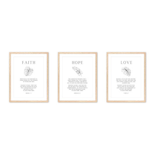 Faith Hope Love - Art Set