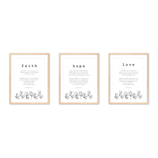 Faith Hope Love - Art Set