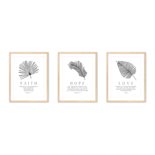 The Palm Faith Hope Love - Art Set