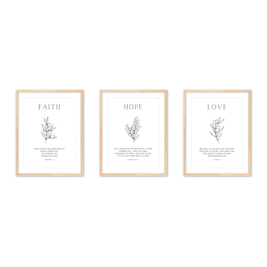 The Olive Faith Hope Love - Art Set