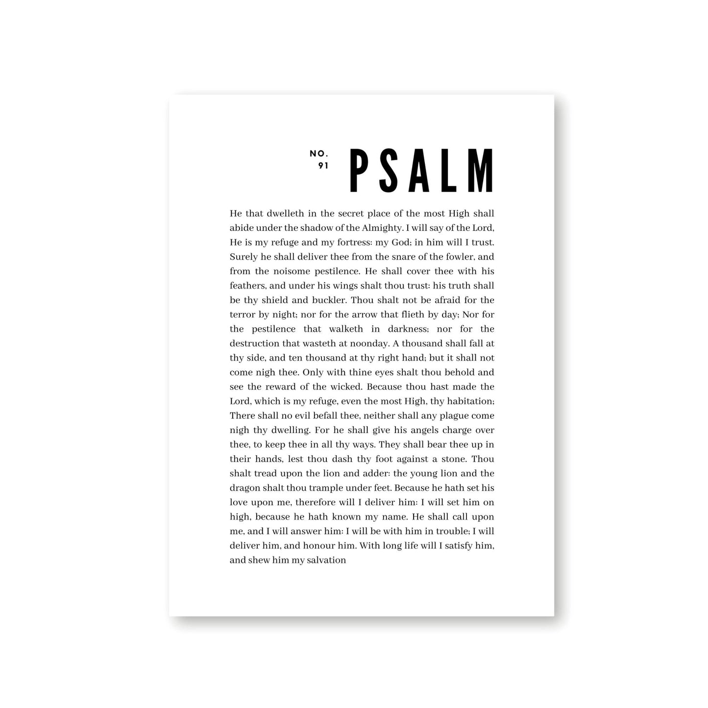 Psalm 91 Canvas
