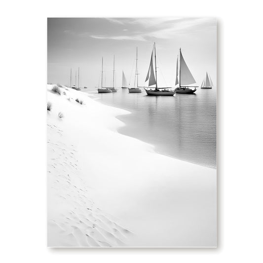 Set Sail Black + White Canvas