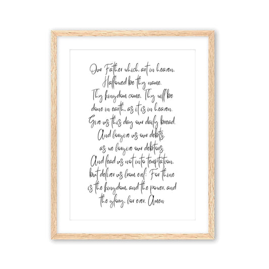 Lord's Prayer In Print