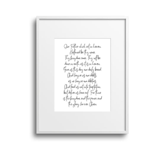 Lord's Prayer In Print